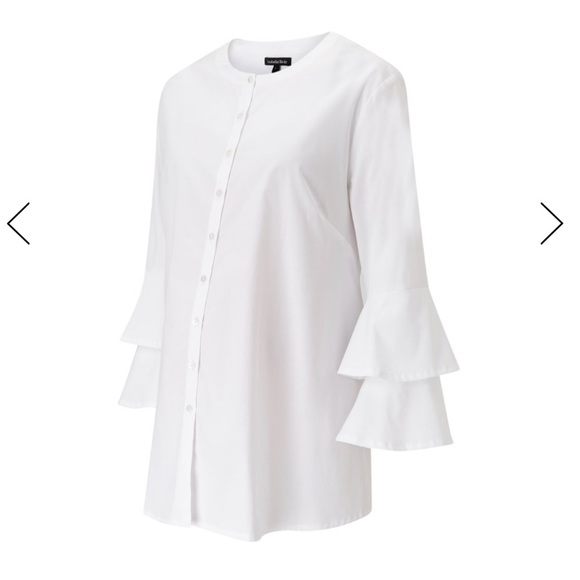 Isabella Oliver | White Button up Blouse - Picture 5 of 13